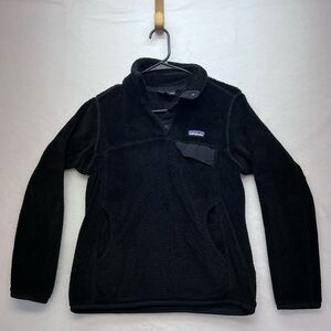 Patagonia Women’s  Retool Snap T Black Fleece Pullover, Size Small.
